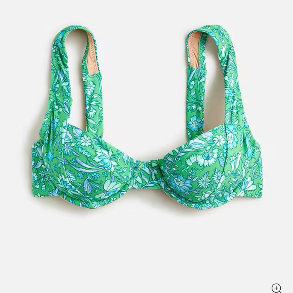 J. Crew Green Floral Bikini Set - Picture 3 of 12